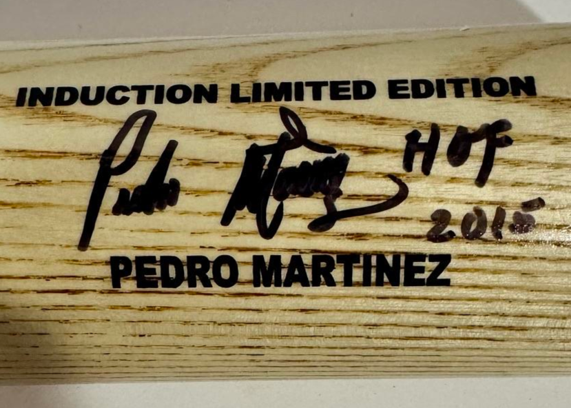 Pedro Martinez Autographed Limited Edition Blonde Canadian Baseball HOF Bat w/Inscription #11/100